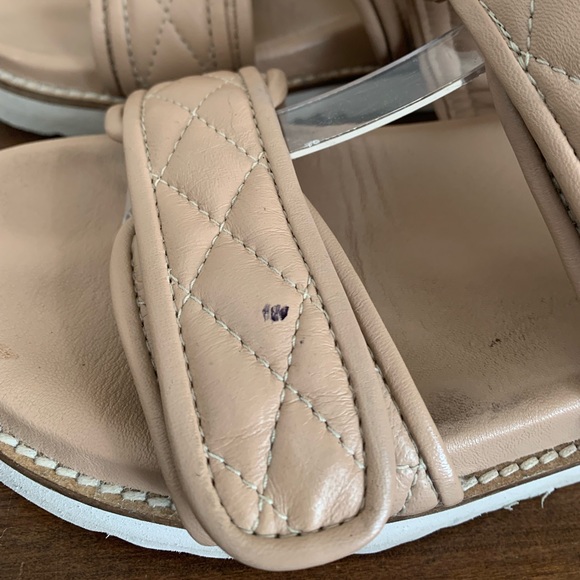 Seychelles New to This Quilted Leather Sandal Nude sz 10 - Picture 5 of 16